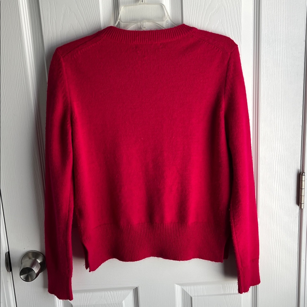 Banana Republic Fuchsia Women's Cardigan Bold Crew Neck Sweater size Small - Picture 3 of 9